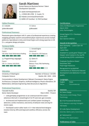 Chikorita resume template preview