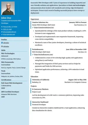 Ditgar resume template preview