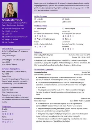 Gengar resume template preview