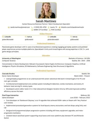 Kakuna resume template preview