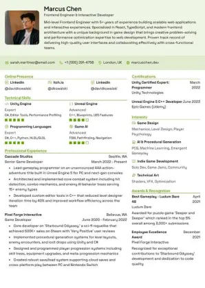 Leafish resume template preview