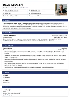 Porygon resume template preview