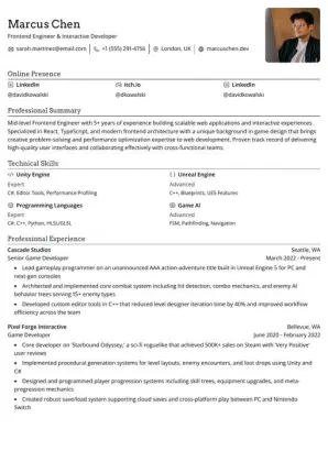 Rhyhorn resume template preview